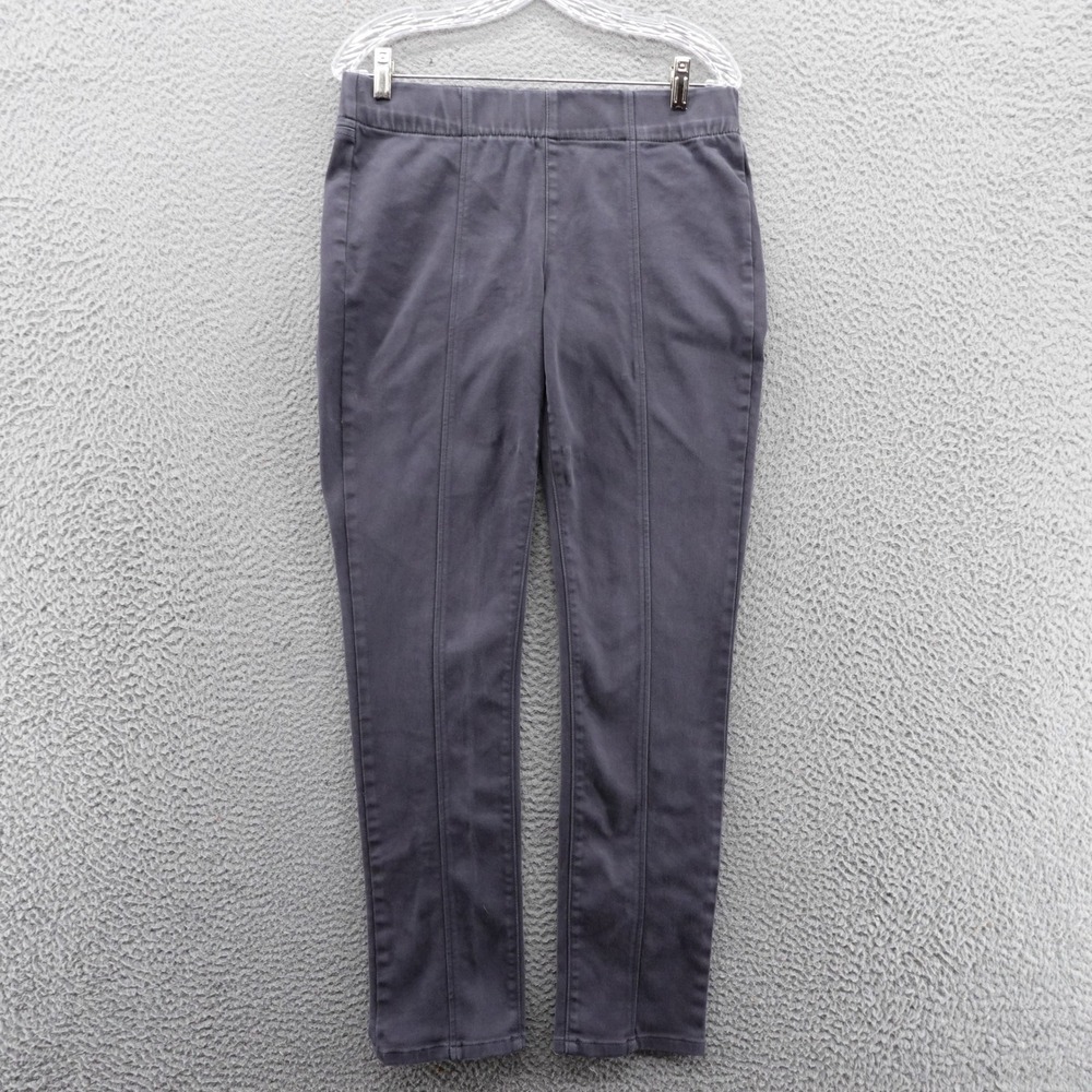 NYDJ Ami Skinny Legging‎ Pants Womens 8 Charcoal Grey Front Seam Pull On Stretch